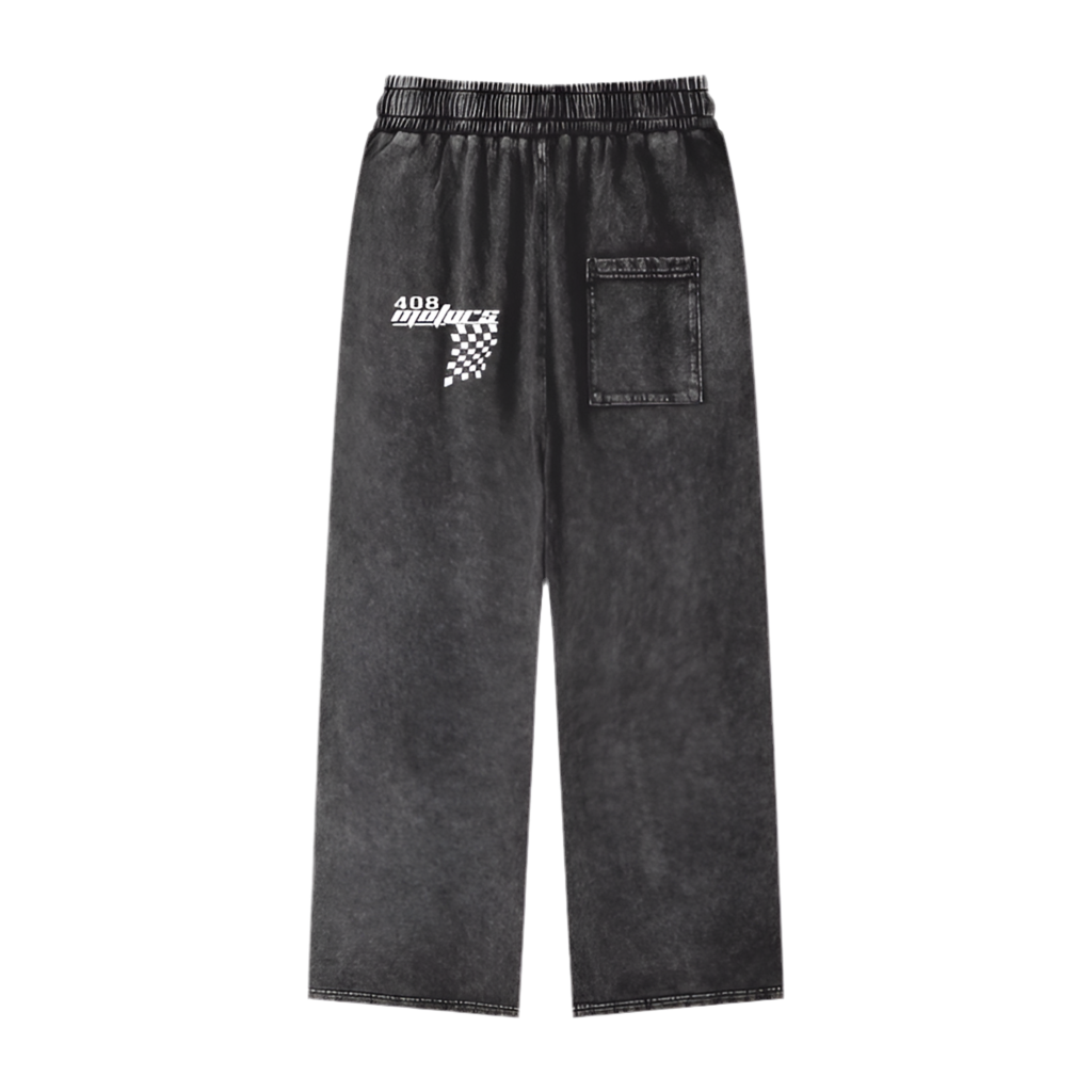 Acid Wash Straight Leg Pants