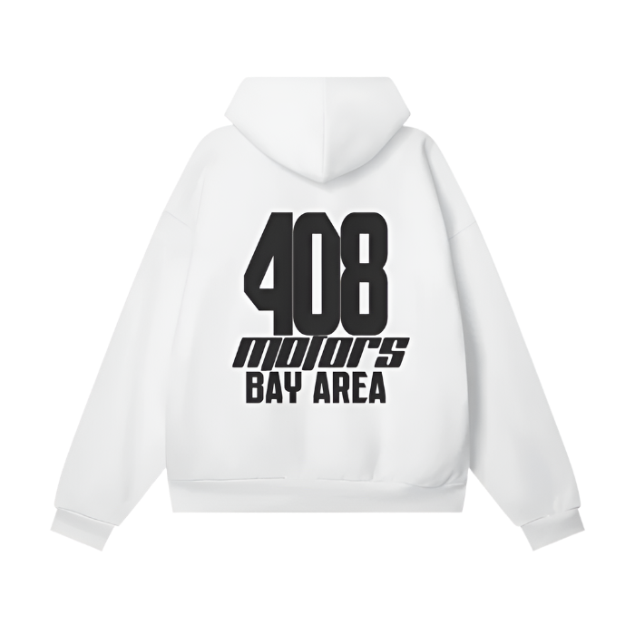 White 408 Motors Hoodie